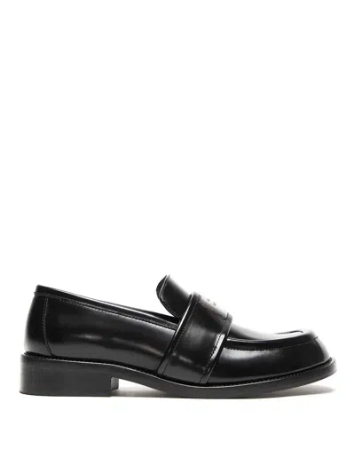 Acne Studios Letaher Loafers In Black