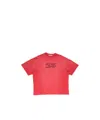 Acne Studios Lettering-detail Cotton T-shirt In Red