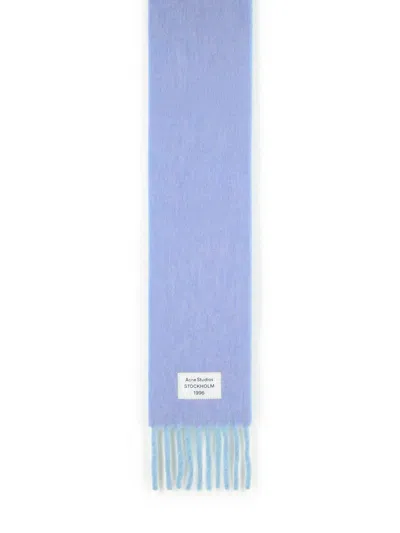 ACNE STUDIOS ACNE STUDIOS LIGHT BLUE ALPACA AND WOOL BLEND SCARF WOMEN