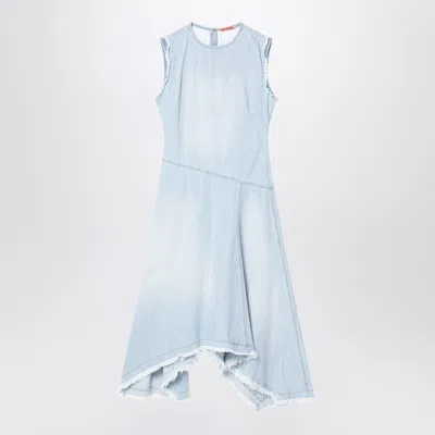 ACNE STUDIOS ACNE STUDIOS LIGHT BLUE DENIM ASYMMETRIC DRESS