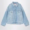 Acne Studios Distressed Relaxed Fit Denim Jacket
