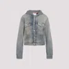 Acne Studios Light Blue Hooded Jacket In Blue