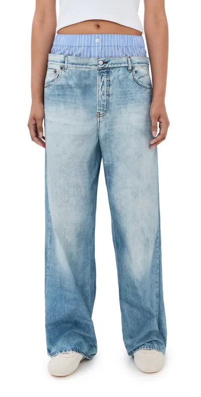 ACNE STUDIOS LIGHT BLUE L'OEIL TROUSERS LIGHT BLUE