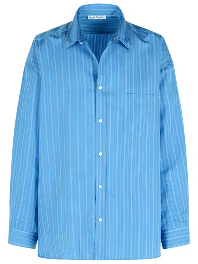 ACNE STUDIOS LIGHT BLUE LYOCELL BLEND SHIRT