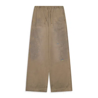 Acne Studios Light Cotton Twill Drawstring Pants Light Beige In Brown