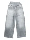 Acne Studios Printed Trousers In Gray