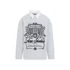 Acne Studios Long Sleeve Graphic Print T-shirt In Gray