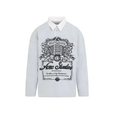 Acne Studios Light Grey Graphic Print T-shirt In White