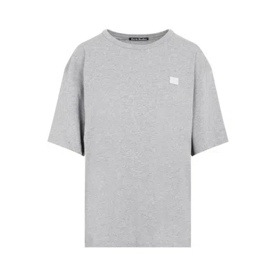 Acne Studios Light Grey Melange Cotton Oversize T-shirt
