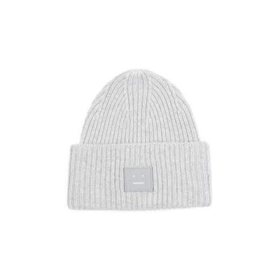 Acne Studios Light Grey Melange Wool Beanie