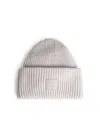 Acne Studios Light Grey Wool Blend Beanie In Pink