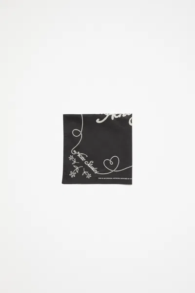 Acne Studios Light Print Scarf In Black