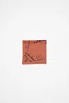 Acne Studios Light Print Scarf In Rust Red,black