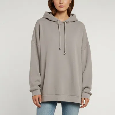 Pre-owned Acne Studios Light Taupe Cotton Jersey Washed Hooded Sweatshirt M In Gray