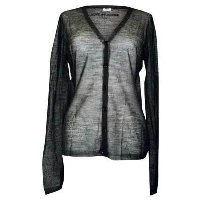 Pre-owned Acne Studios Lightweight Cardigan In Black Wool