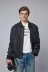 Acne Studios Logo-print Nylon Jacket In Black