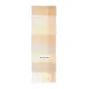 Acne Studios Alpaca Wool Blend Checkered Pattern Scarf In Neutral