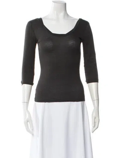 Pre-owned Acne Studios Limbo Scoop Neck Top In Gray