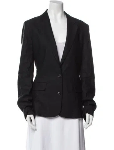 Pre-owned Acne Studios Linen Blazer In Black