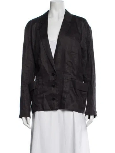 Pre-owned Acne Studios Linen Blazer In Black