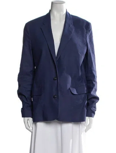 Pre-owned Acne Studios Linen Blazer In Blue