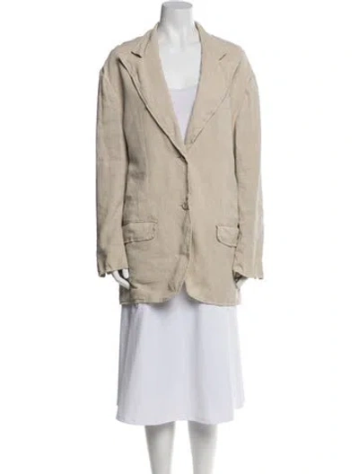 Pre-owned Acne Studios Linen Blazer In Neutral