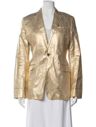 Pre-owned Acne Studios Linen Blazer In Neutral