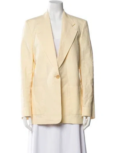 Pre-owned Acne Studios Linen Blazer In Yellow