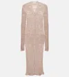 Acne Studios Linen-blend Cardigan In Beige