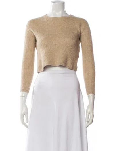 Pre-owned Acne Studios Linen Crew Neck Sweater In Neutral