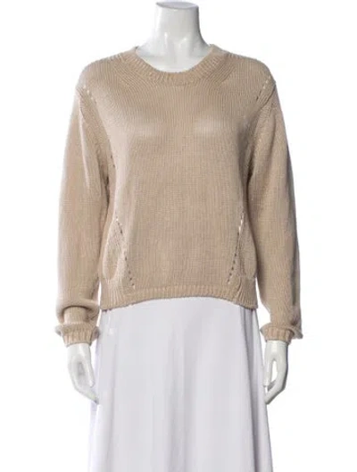 Pre-owned Acne Studios Linen Crew Neck Sweater In Neutrals