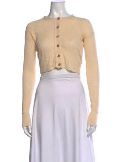 Pre-owned Acne Studios Linen Crew Neck Sweater In Neutrals