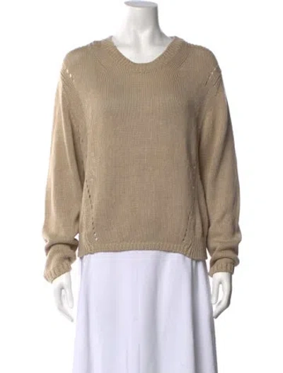 Pre-owned Acne Studios Linen Crew Neck Sweater In Neutrals