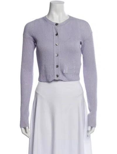 Pre-owned Acne Studios Linen Crew Neck Sweater In Purple