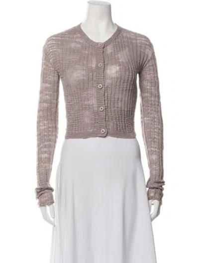 Pre-owned Acne Studios Linen Crew Neck Sweater In Purple