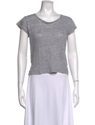 Pre-owned Acne Studios Linen Crew Neck T-shirt In Grey