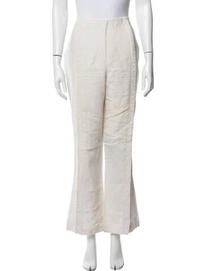 Pre-owned Acne Studios Linen Flared Pants In Grey