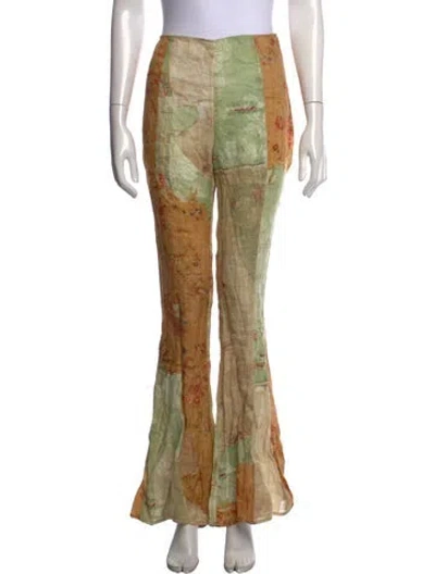 Pre-owned Acne Studios Linen Flared Pants W/ Tags In Neutrals