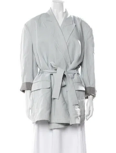 Pre-owned Acne Studios Linen Jacket In Blue
