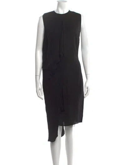 Pre-owned Acne Studios Linen Knee-length Dress In Black