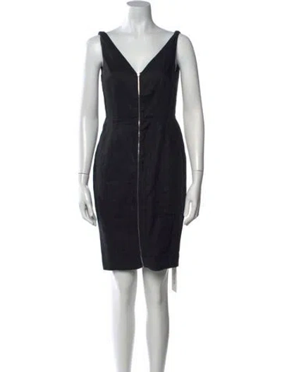 Pre-owned Acne Studios Linen Knee-length Dress In Black