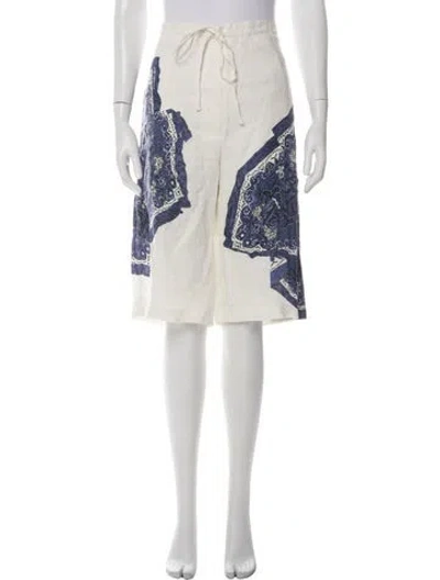 Pre-owned Acne Studios Linen Knee-length Shorts W/ Tags In Neutrals