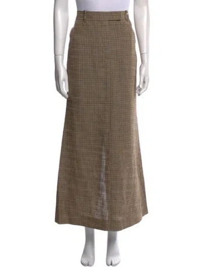 Pre-owned Acne Studios Linen Long Skirt W/ Tags In Neutral