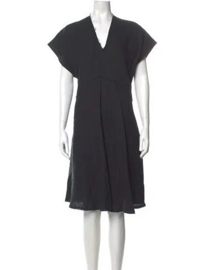 Pre-owned Acne Studios Linen Midi Length Dress In Gray