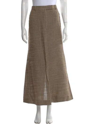 Pre-owned Acne Studios Linen Midi Length Skirt In Neutral