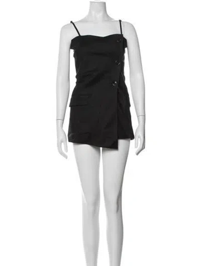 Pre-owned Acne Studios Linen Mini Dress In Black