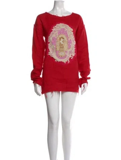 Pre-owned Acne Studios Linen Mini Dress W/ Tags In Red