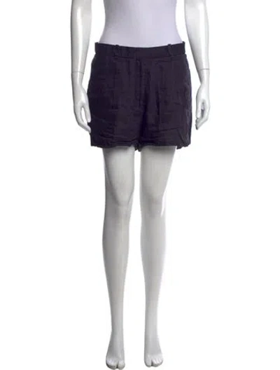 Pre-owned Acne Studios Linen Mini Shorts In Blue
