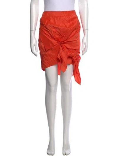Pre-owned Acne Studios Linen Mini Skirt In Orange
