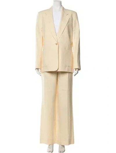 Pre-owned Acne Studios Linen Pantsuit In Neutrals